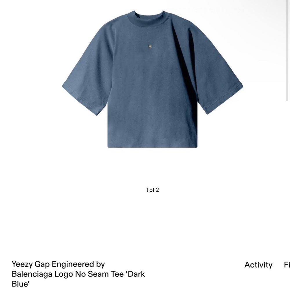 YZY Gap Engineered by Balenciaga No Seam Dark Blue Size L MENS